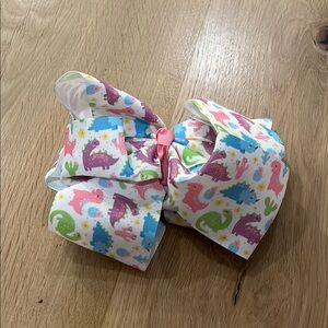 Colorful Dinosaur Print Hair Bow